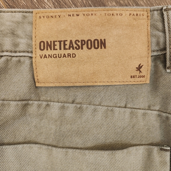 One Teaspoon Vanguard Mid Rise Relaxed Denim Skirt In Olive Size 27 Brand New - Picture 13 of 13